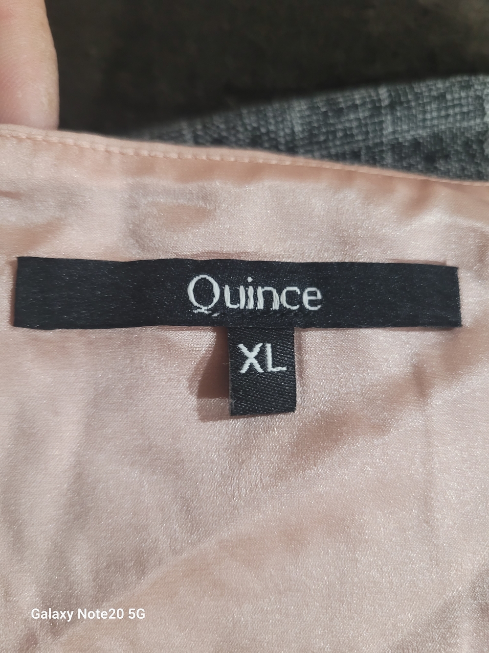 Quince Washable Silk V-Neck Shell Top Blush Pink XL EUC - Picture 5 of 8